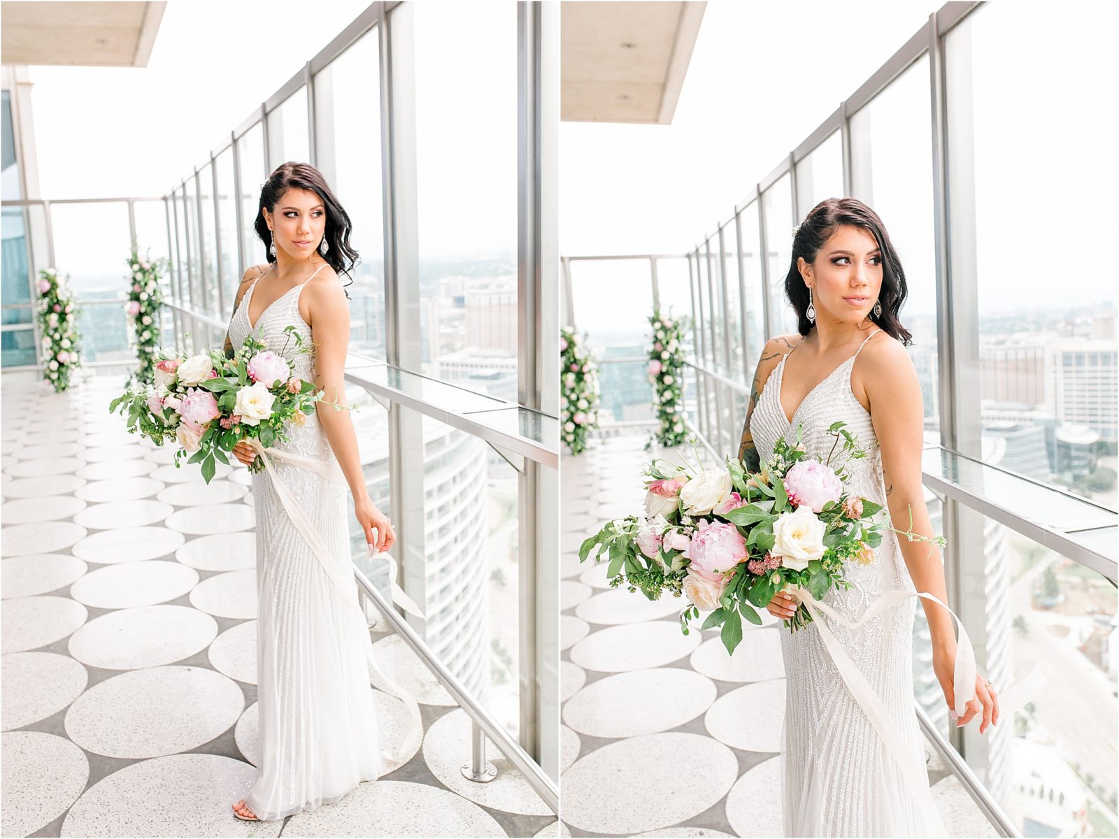 Peony Bouquet by Wedding Stone events at a Spring Styled Session at W hotel in Downtown Dallas, TX