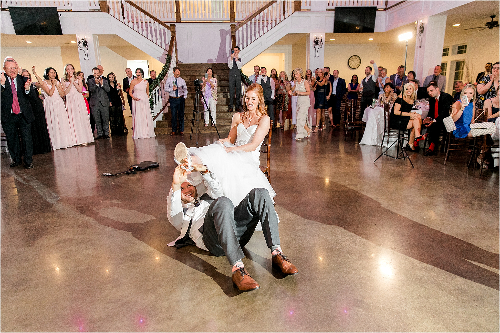 Garter Toss at Rockwall Manor by DFW Wedding Photographer Jillian Hogan 