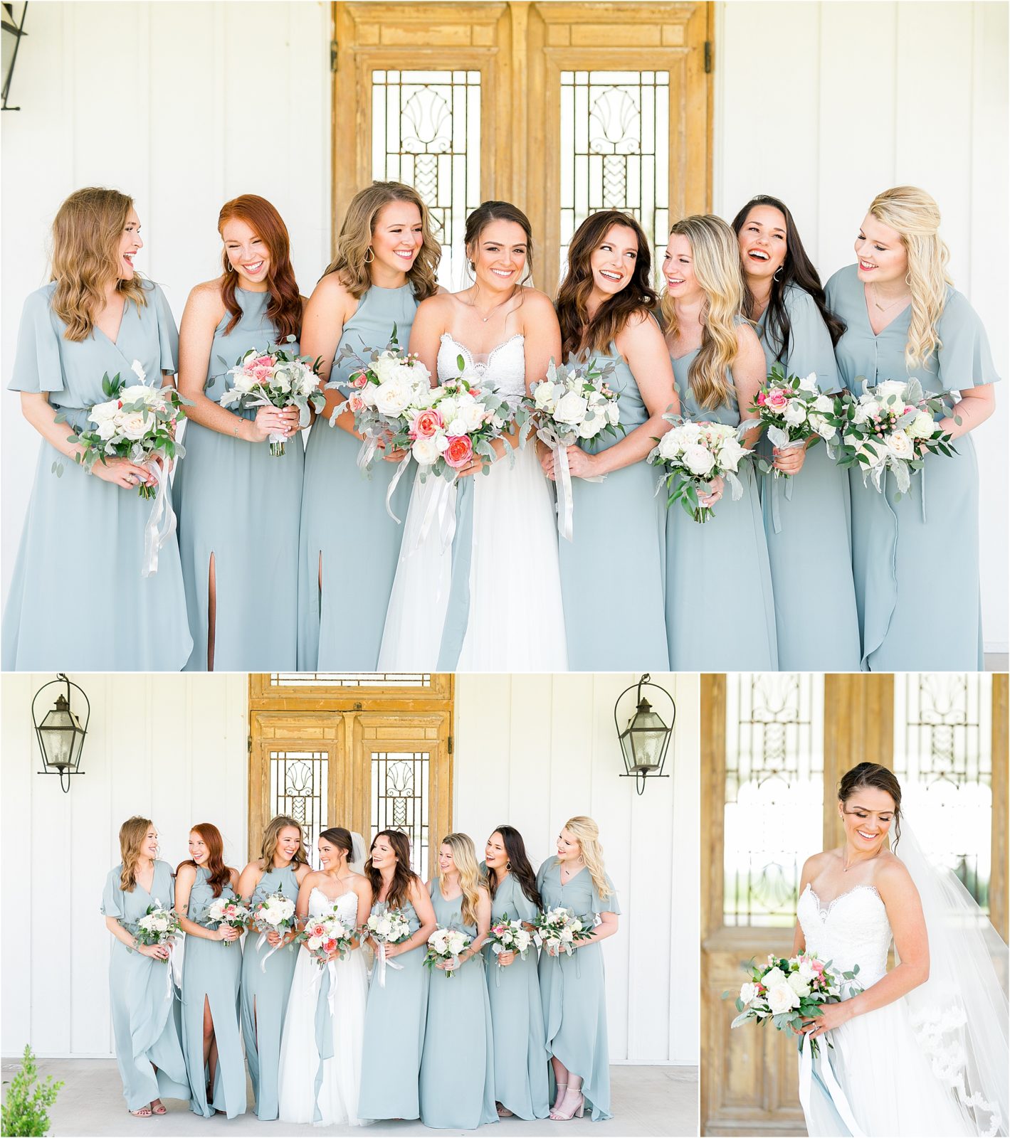 Spring Bridesmaid ideas by Dallas Wedding Photographer Jillian Hogan at The Grand Ivory in Leonard, Texas. 