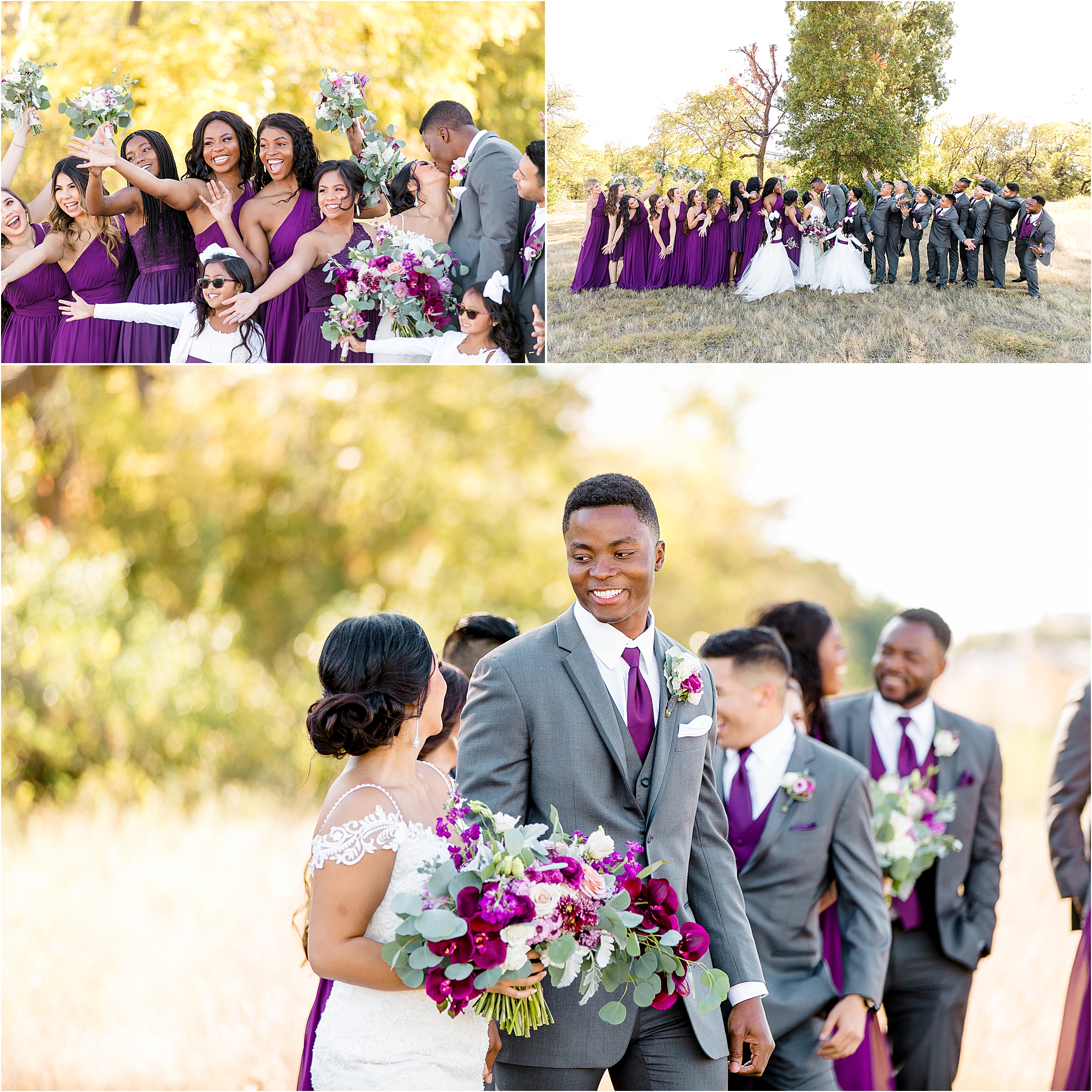Colorful Fall Bridal Party Portraits in McKinney, Texas by Photographer Jillian Hogan