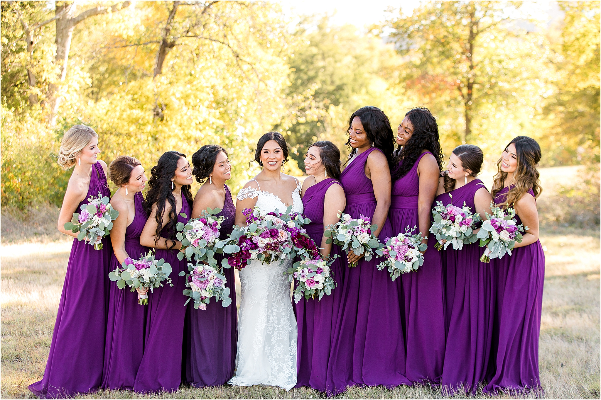 Purple inspired Fall Wedding in McKinney, TX by DFW Wedding Photographer Jillian Hogan 