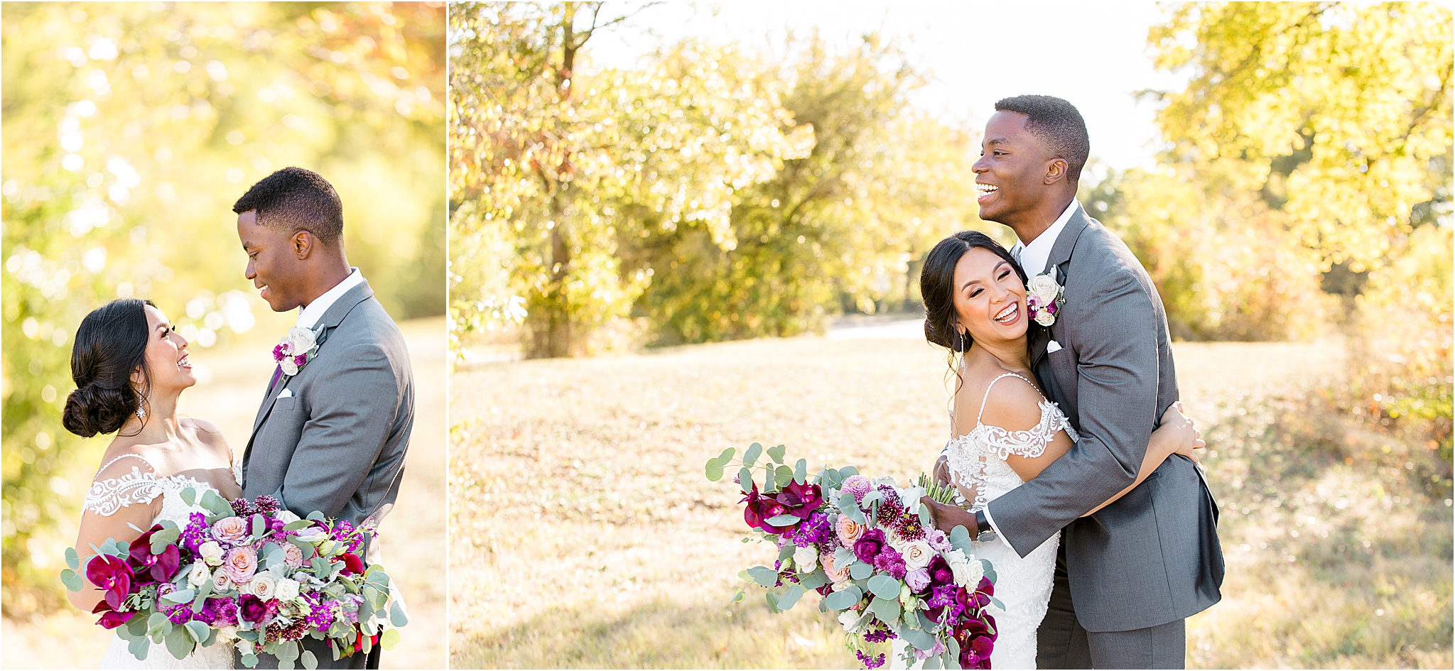Vibrant, Fall Wedding Portraits in McKinney, Texas by Dallas Wedding Photographer Jillian Hogan Photography 
