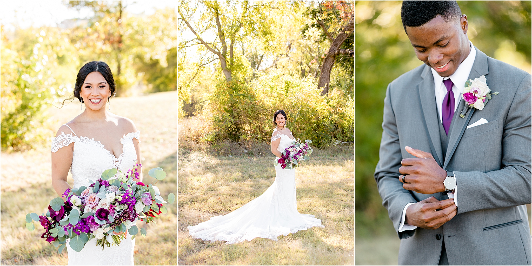 Sunset Wedding Portraits in McKinney, Texas by Premier DFW Wedding Photographer Jillian Hogan