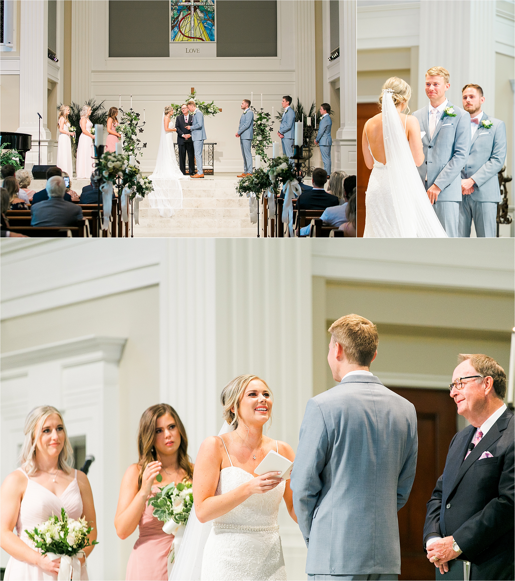 A classic Wedding Ceremony at Prestonwood Chapel in Plano, Texas by Dallas Wedding Photographer Jillian Hogan 