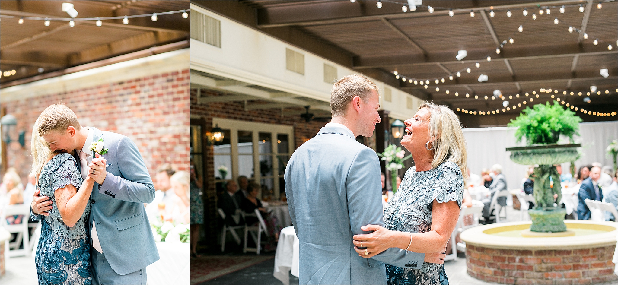 A groom and his mother share a dance during a Three Forks Dallas Wedding Reception 