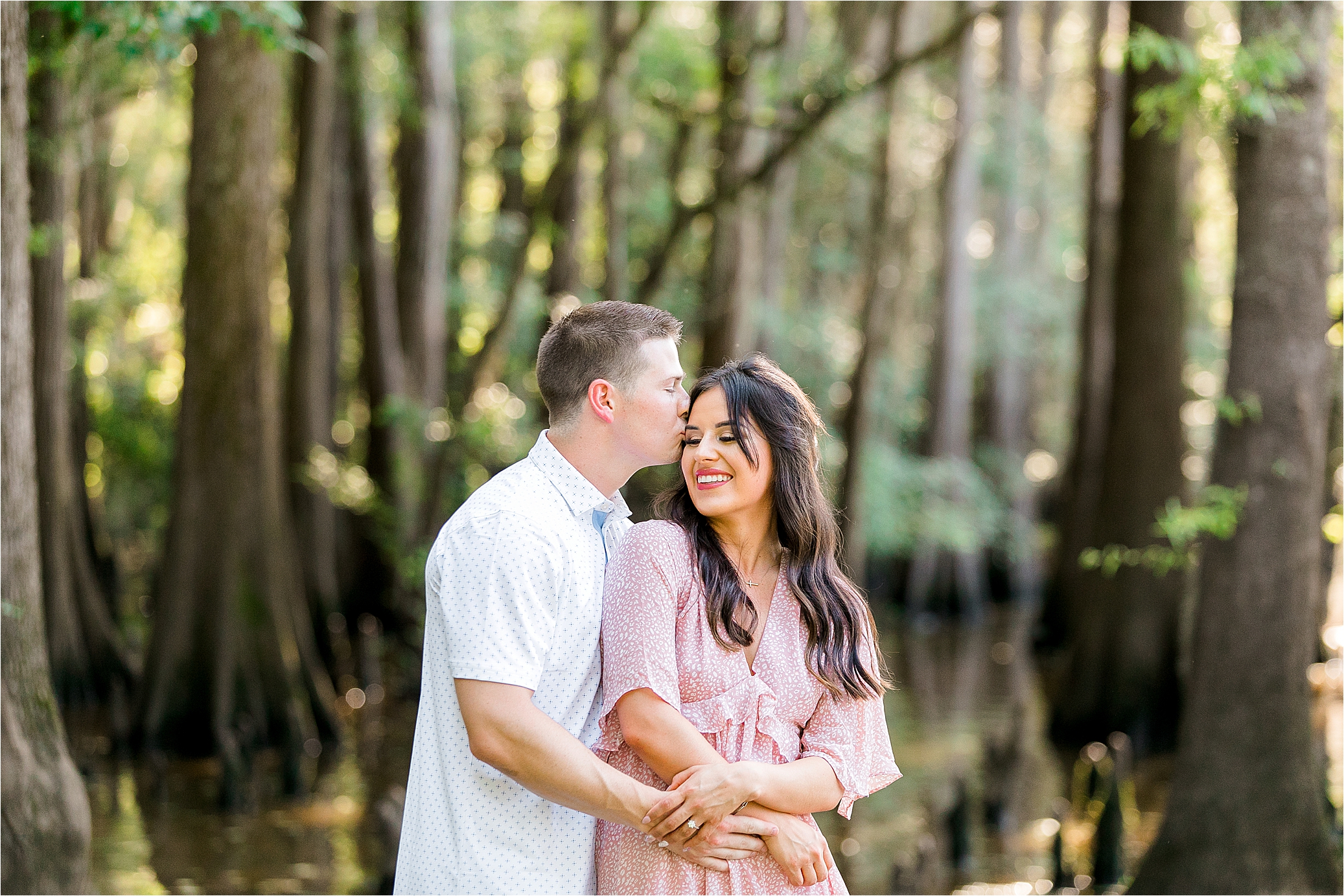 Destination engagement at Caddo Lake State Park by Texas Wedding Photographer Jillian Hogan 