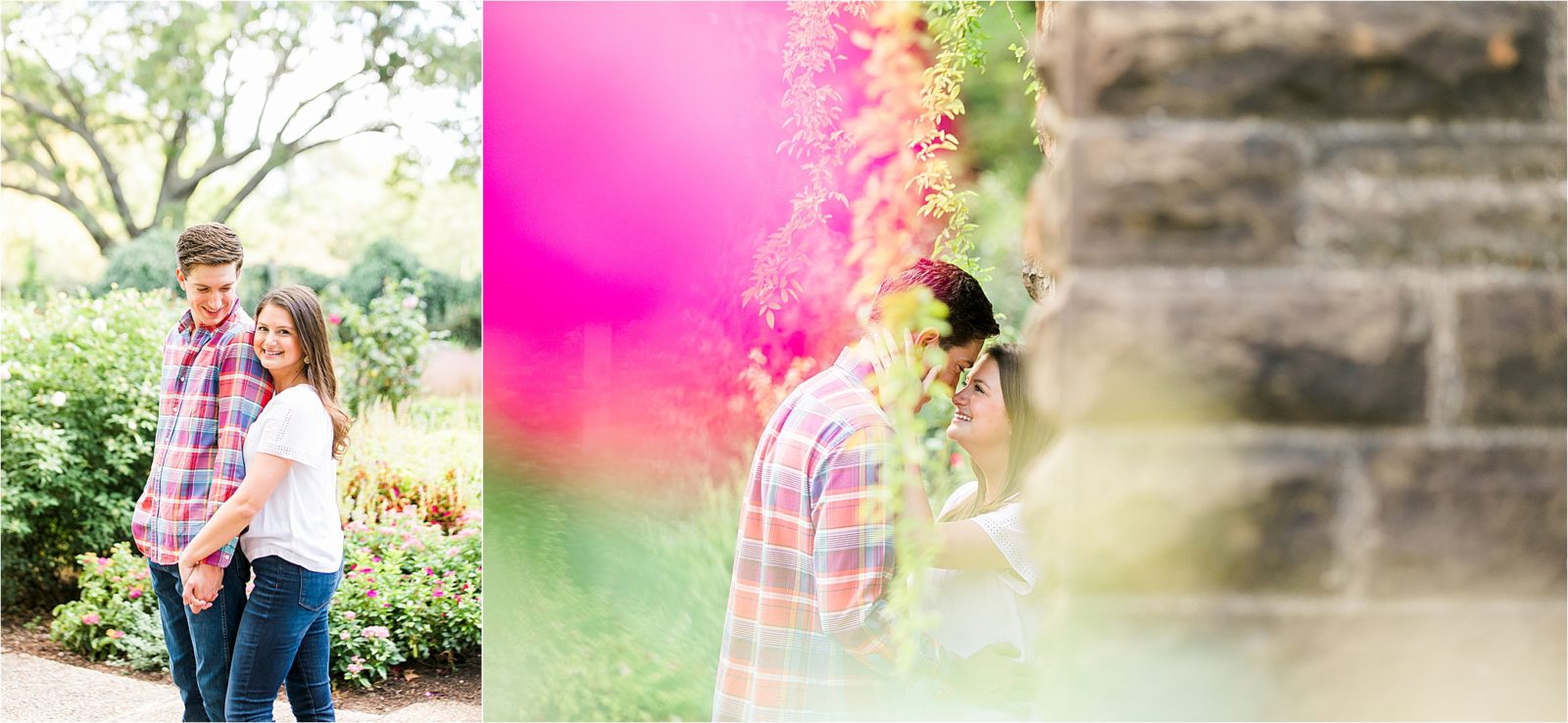 Colorful Fall Engagement Session at The Fort Worth Botanic Gardens in DFW by Engagement Photographer Jillian Hogan 