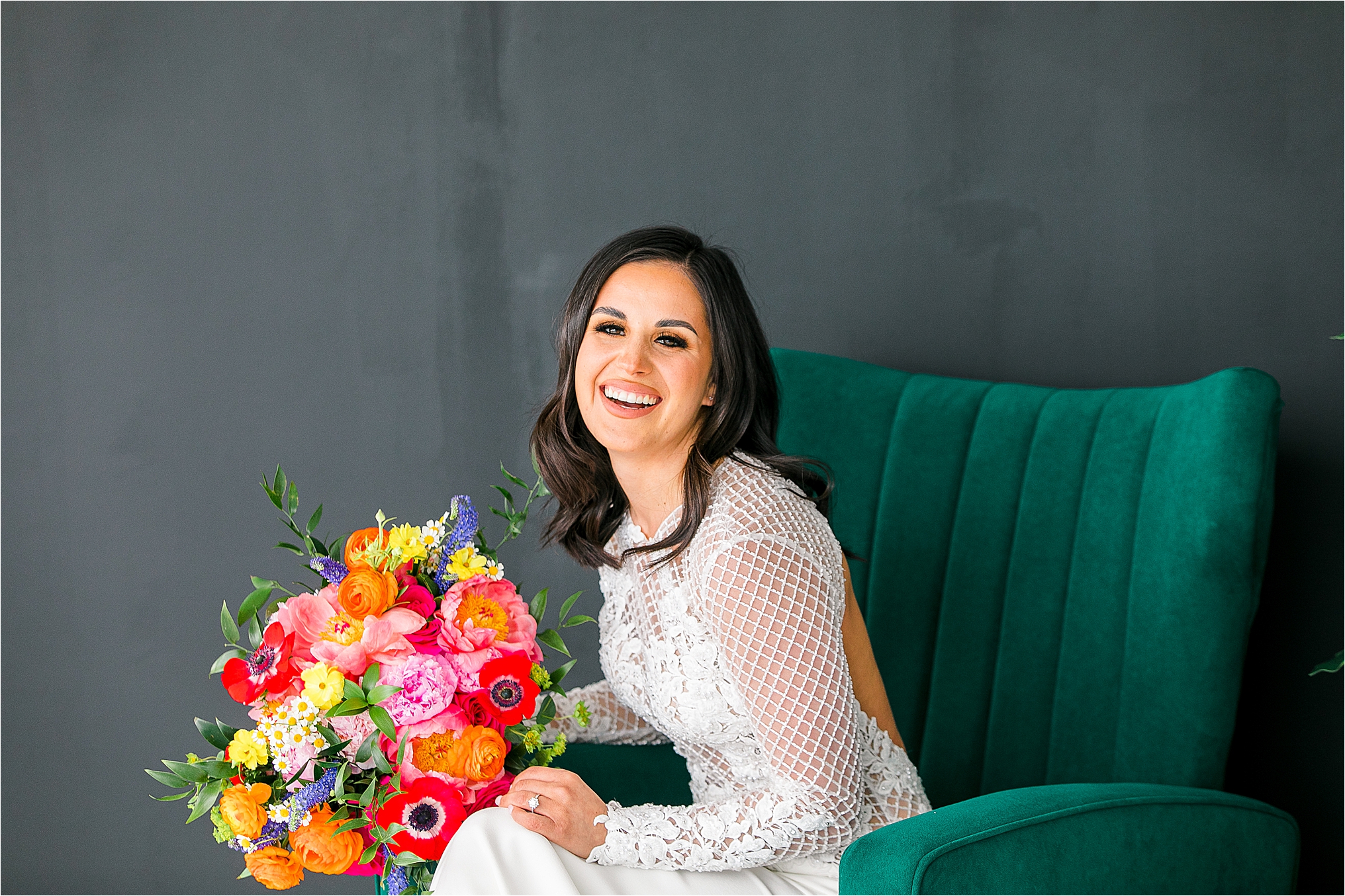 A fresh, colorful Studio Bridal in Dallas, Texas with Dallas Wedding Photographer Jillian Hogan Photography 