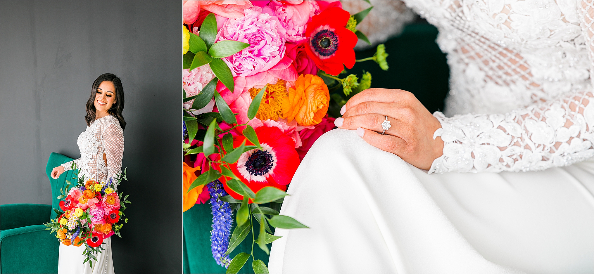 Colorful, Bright Studio Bridal Session in Dallas, Texas with DFW Wedding Photographer Jillian Hogan Photography 