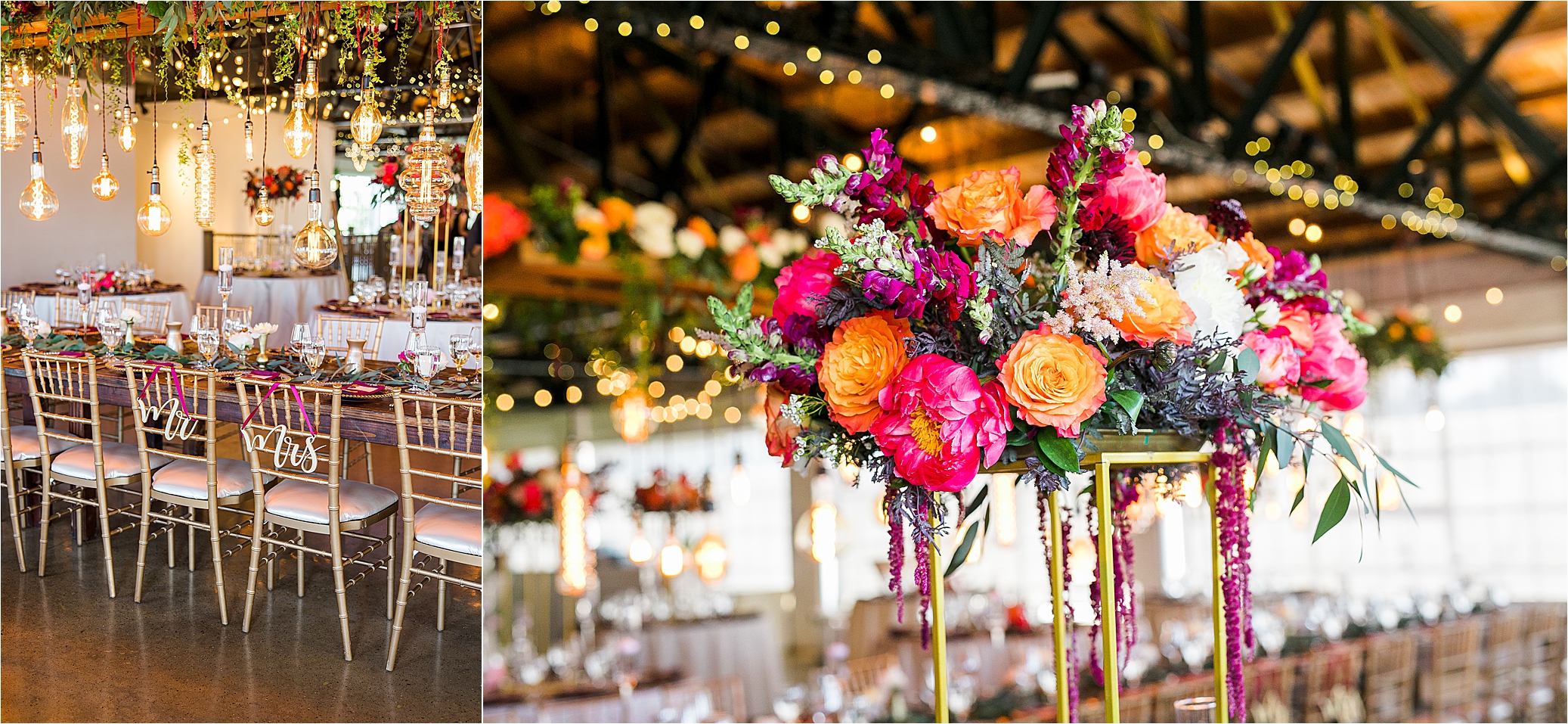 Lush Florals with reds, oranges, whites and maroons by San Antonio Wedding Photographer Jillian Hogan 