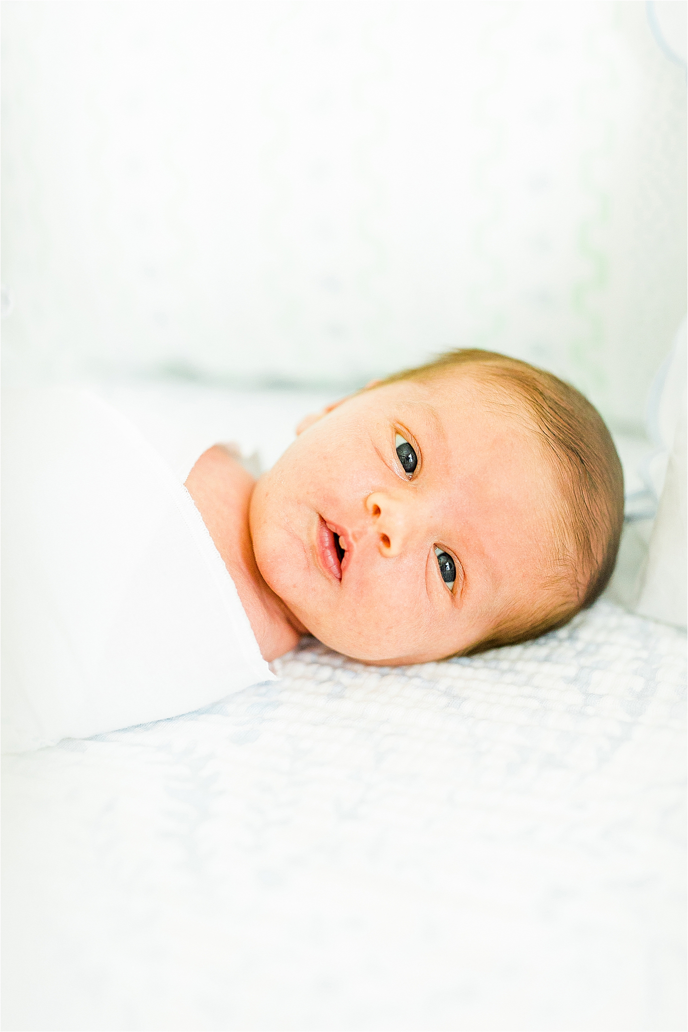 A close up of a newborn baby boy during San Antonio in home newborn photos with Jillian Hogan Photography 