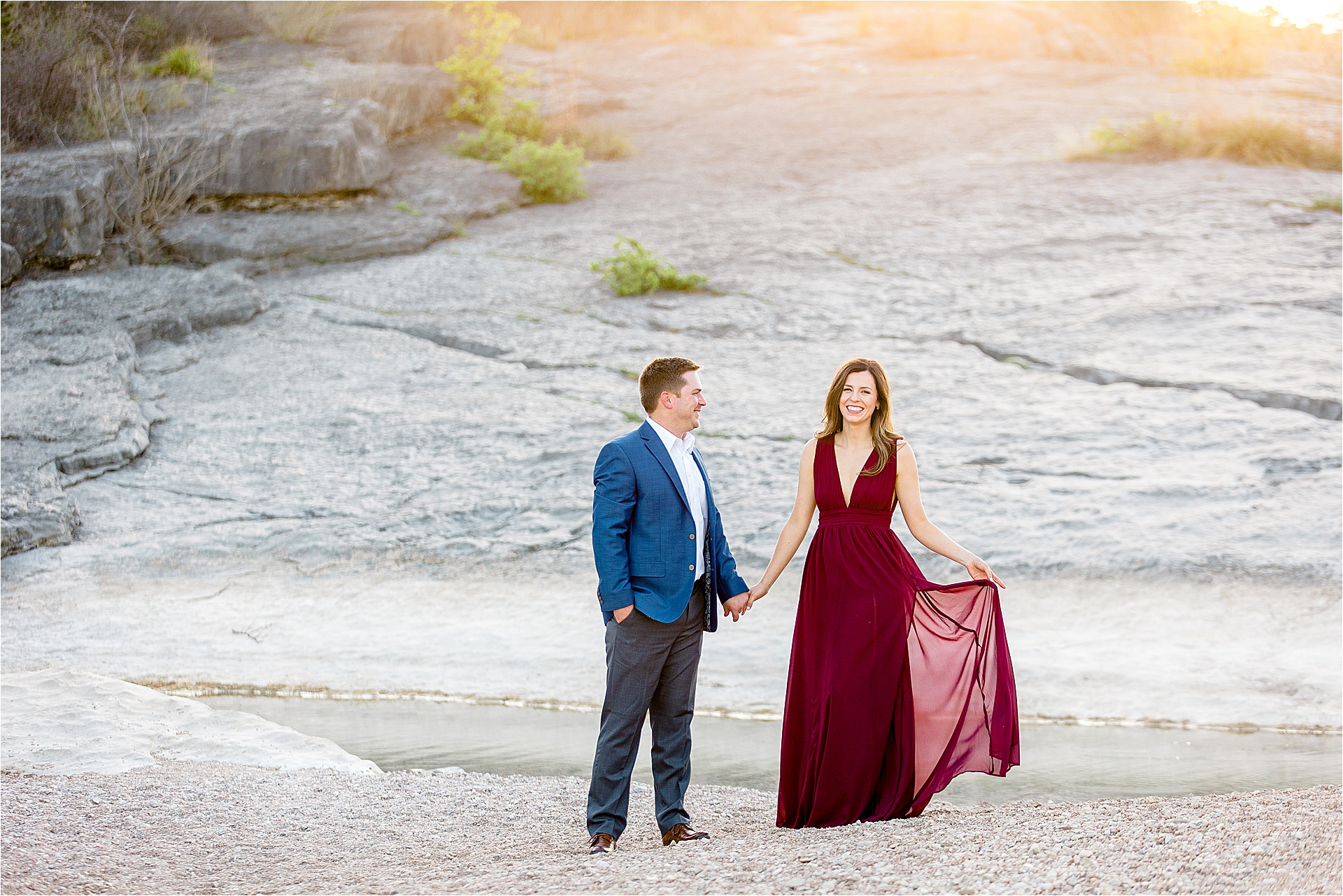 Best Texas Hill Country Engagement Locations near Austin Texas | Pedernales Falls State Park 